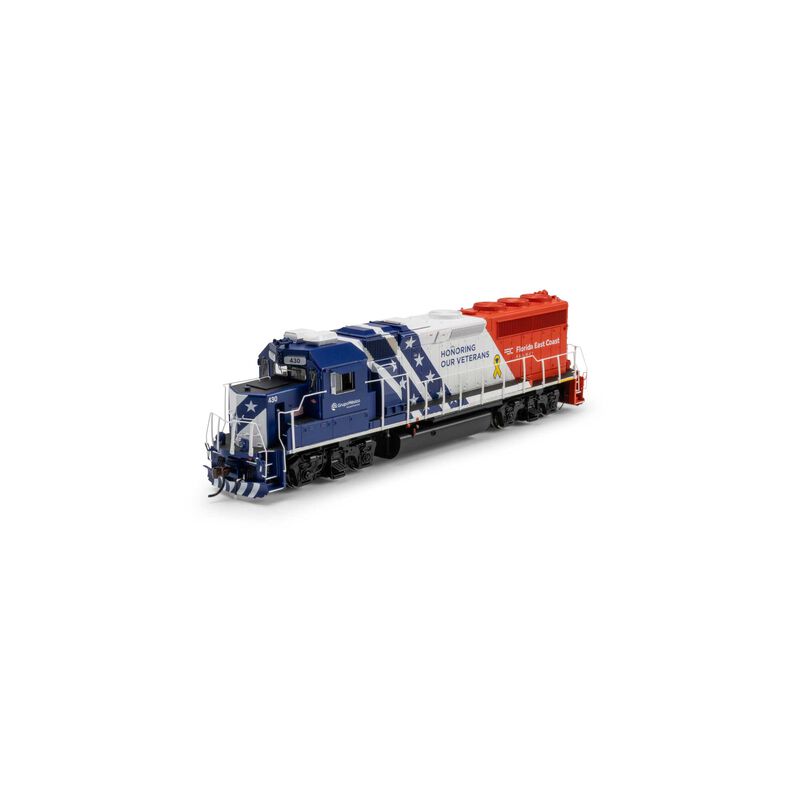 Athearn Genesis HO GP40-2 Locomotive with DCC & Sound, FEC 'Honoring Our Veterans' #430 Athearn Genesis HO GP40-2 Locomotive with DCC & Sound, FEC 'Honoring Our Veterans' #430