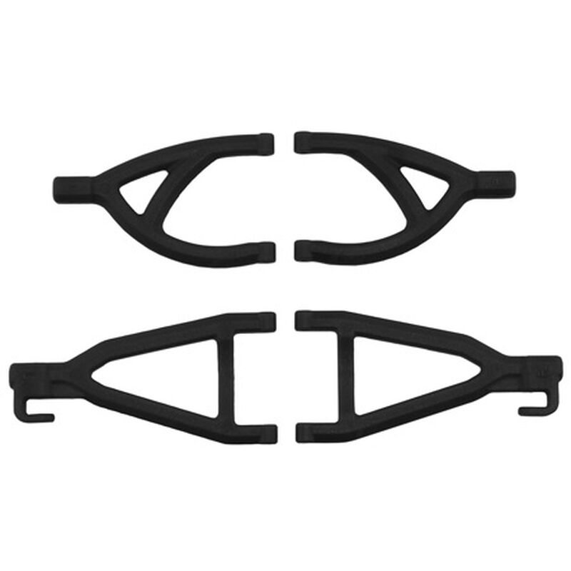 Rear Up/Low A-arms, Black:1/16 ERV