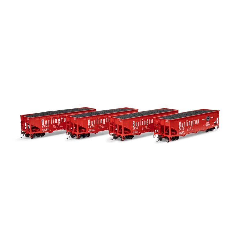 HO 40' Offset Coal Hopper with Load, CB&Q #2 (4)