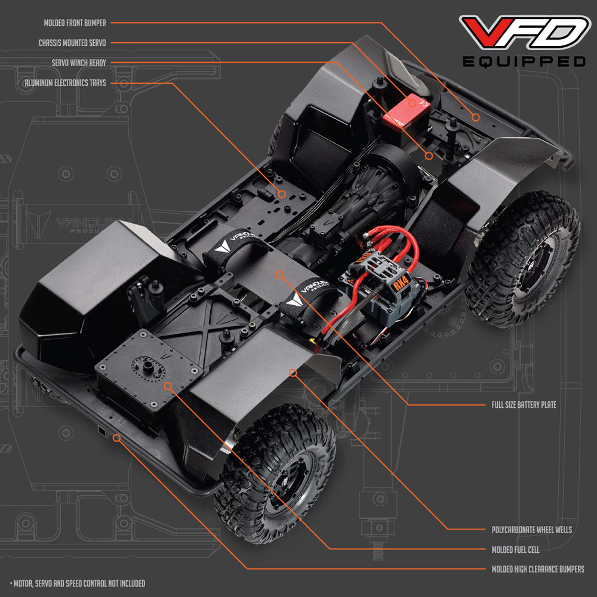 Vanquish Products 1/10 VS4-10 Ultra Black Anodized Axles