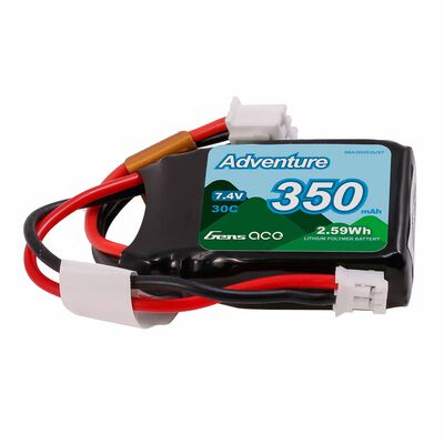 7.4V 350mAh 2S 30C LiPo Battery: JST 7.4V 350mAh 2S 30C LiPo Battery: JST