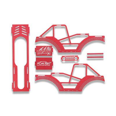 Raptor Aluminum Frame Kit, Red: SCX24 Raptor Aluminum Frame Kit, Red: SCX24