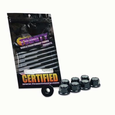 3mm Aluminum Flanged Locknuts, Black (8) 3mm Aluminum Flanged Locknuts, Black (8)