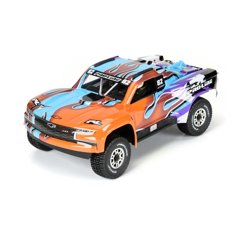 1/16 Limited Edition 2019 Chevy Silverado Trophy Truck Body for ARRMA MOJAVE GROM, Fire and Ice (Pink/Aqua)