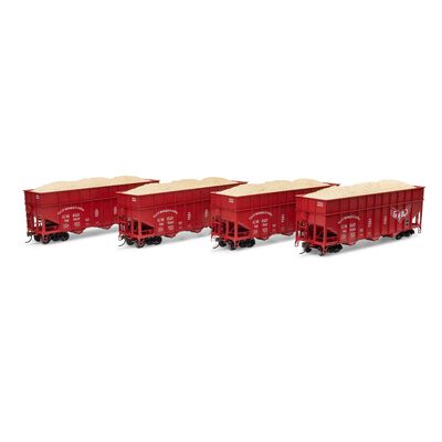 HO 40' Wood Chip Hopper with Load, GM #82507 / 82512 / 82526 / 82539 (4) HO 40' Wood Chip Hopper with Load, GM #82507 / 82512 / 82526 / 82539 (4)