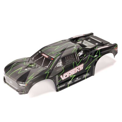1/10 Painted Decaled Trimmed Body Set with Hidden Body Mount, Green/Black: VORTEKS 2WD 1/10 Painted Decaled Trimmed Body Set with Hidden Body Mount, Green/Black: VORTEKS 2WD