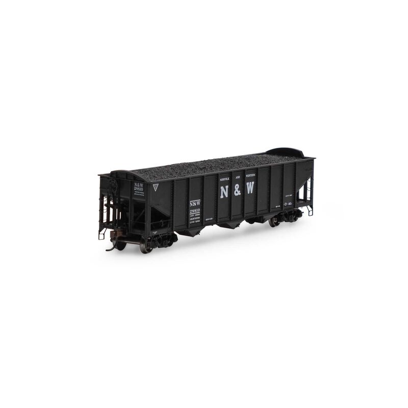 HO RTR 40' 3-Bay Ribbed Hopper with Load, N&W #28810