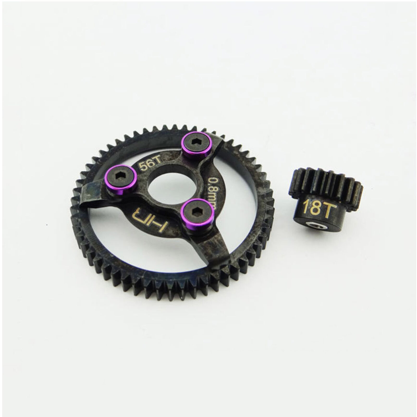 Hot Racing 18T Steel Pinion and 56T Spur Gear, 32 Pitch Traxxas Bandit