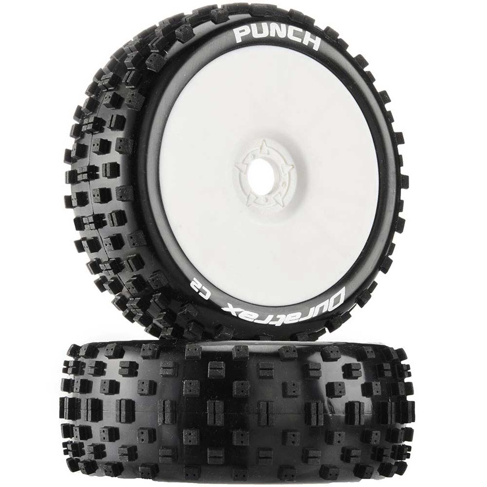 Punch C2 Mounted Buggy Tires, White (2)