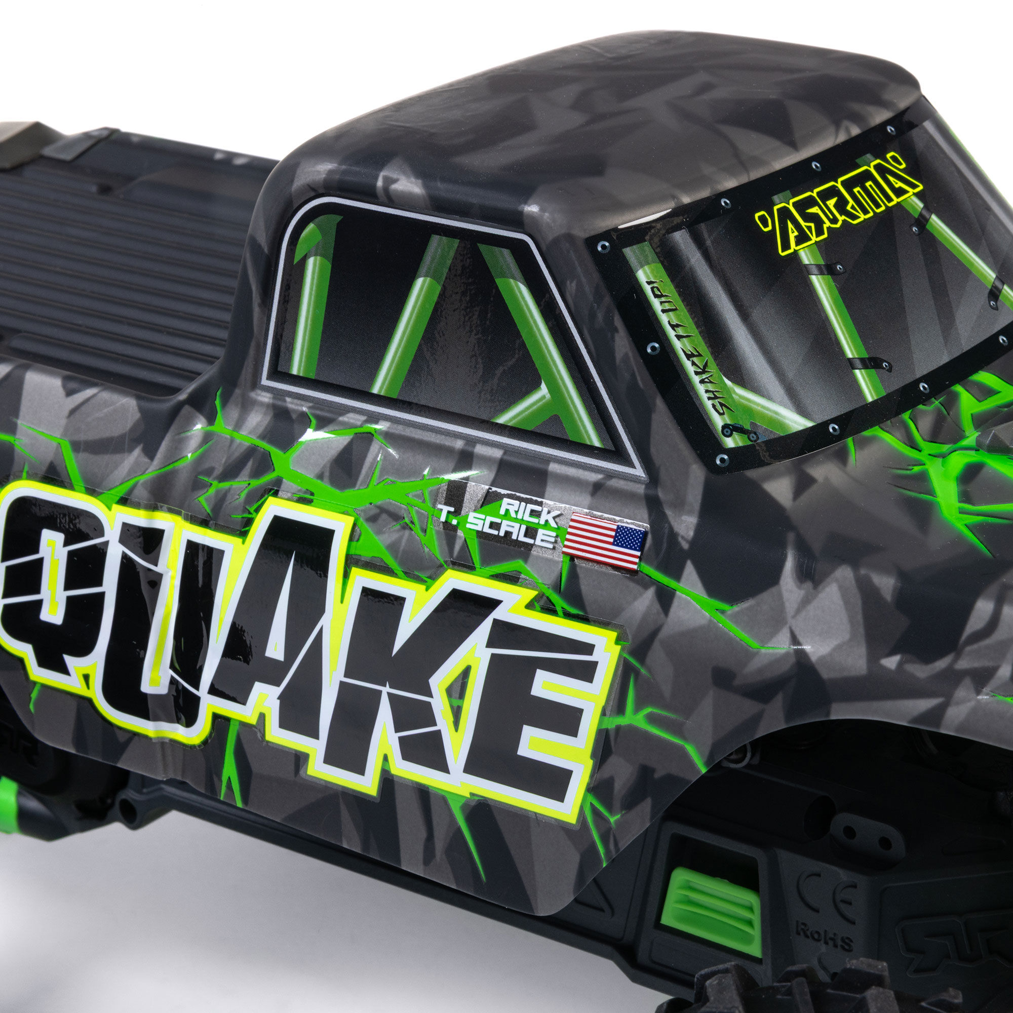 [�˾���ũ] ARA3537T2 [ARRMA] 1/10 QUAKE 223S DSC 2WD RTR Brushless Monster Truck, Green ������, ���͸�(2~3S) ���� 23