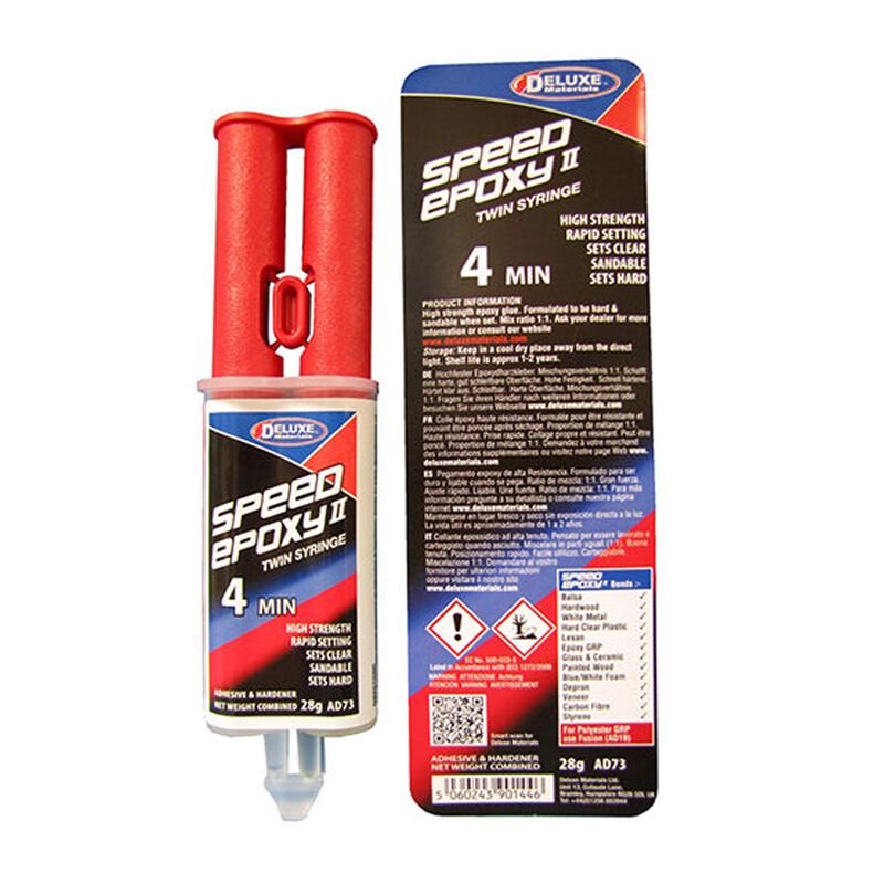 Deluxe Materials Speed Epoxy II Syringe 28g 4 minute Deluxe Materials Speed Epoxy II Syringe 28g 4 minute