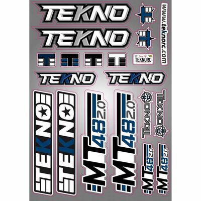 Decal Sheet, 1/8 Tekno MT48 2.0 Decal Sheet, 1/8 Tekno MT48 2.0