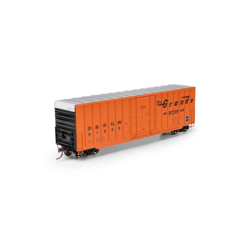 Roundhouse HO 50' Exterior Post High Cube Plug Door Box Car, DRGW #91886