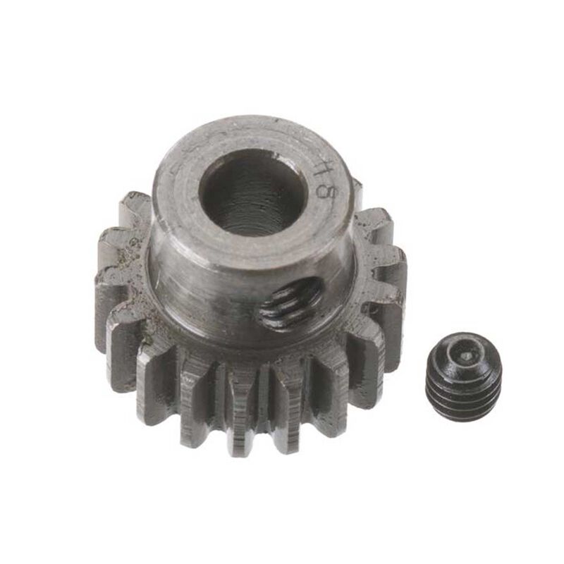 Extra Hard 5mm Bore .8 Module (31.75P) Pinion, 18T