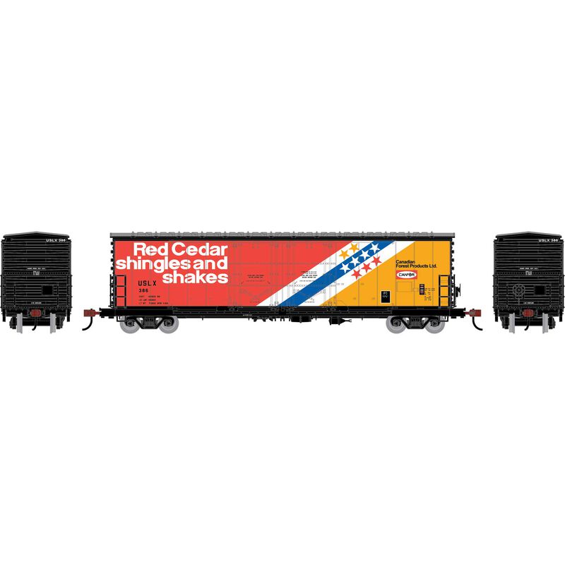 HO ATH 50' Evans Double Plug Door Box Car, USLX #386