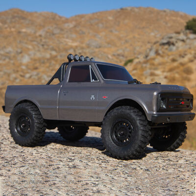 1/24 SCX24 1967 Chevrolet C10 4X4 RTR Brushed Rock Crawler (Battery & Charger Included), Dark Silver 1/24 SCX24 1967 Chevrolet C10 4X4 RTR Brushed Rock Crawler (Battery & Charger Included), Dark Silver
