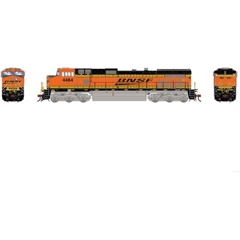 HO GE Dash 9-44CW Locomotive, BNSF Wedge #4484