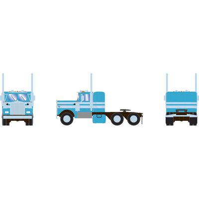 HO KW Tractor, Two-Tone Blue #73 HO KW Tractor, Two-Tone Blue #73