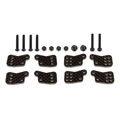 FT Rear Hub Tower Set, Carbon Fiber: RC8B4.1 FT Rear Hub Tower Set, Carbon Fiber: RC8B4.1