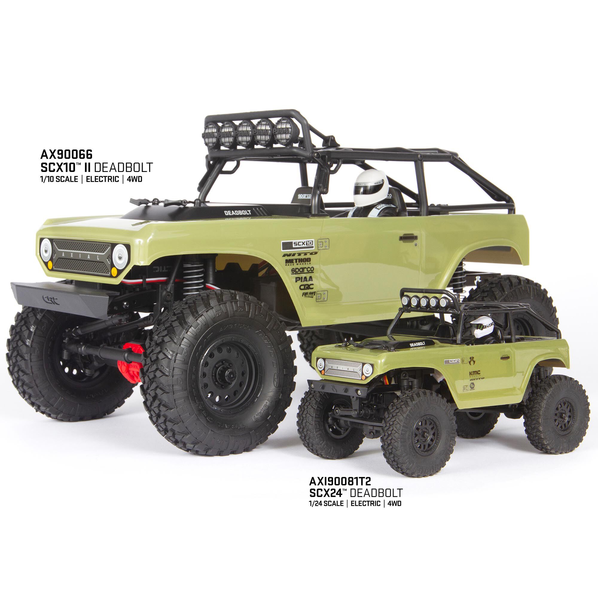 Battery Green 3-Ch 2.4GHz Transmitter and USB Charger: Axial SCX24 1/24 Deadbolt RC Crawler 4WD Truck 8 RTR with LED Lights AXI90081T2