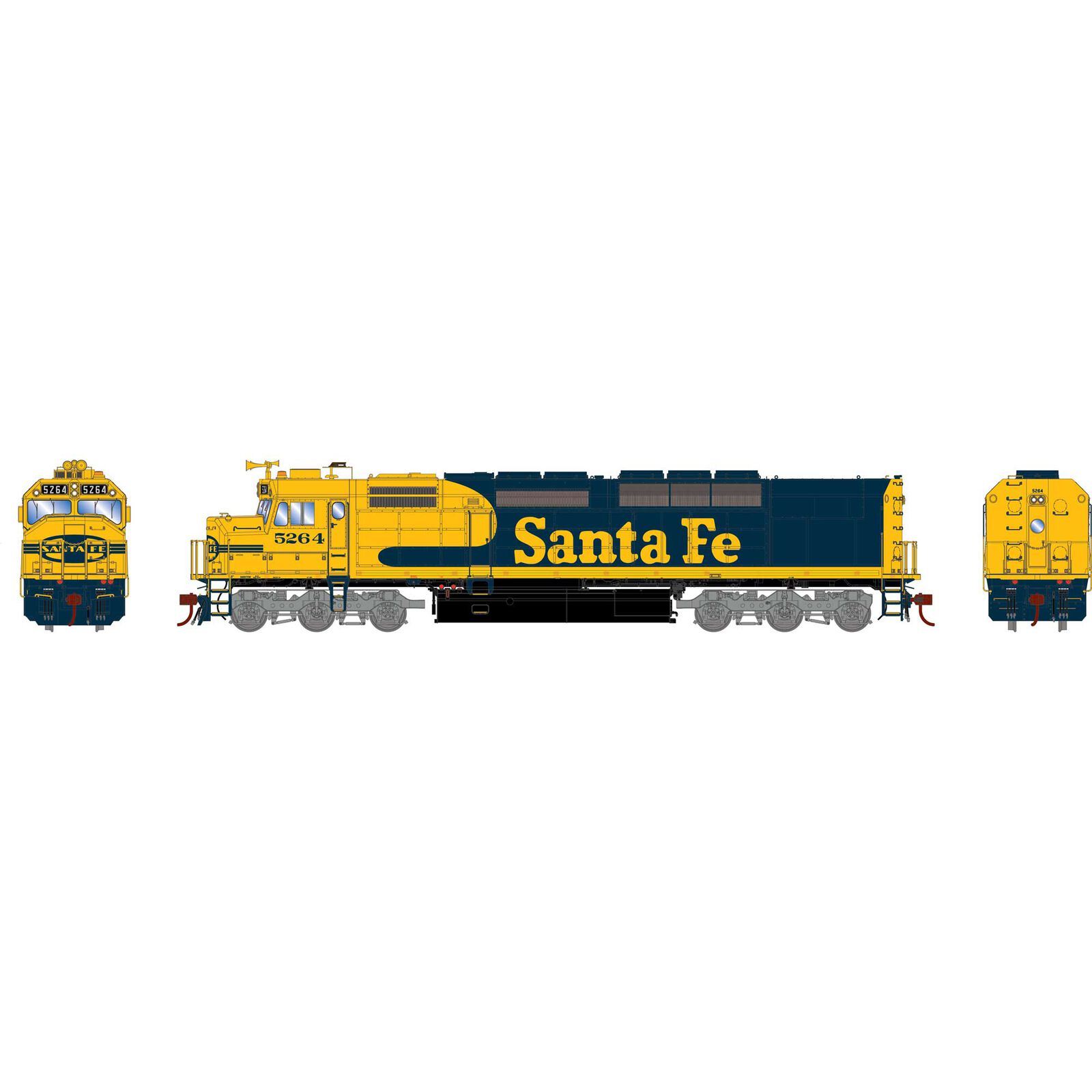 HO SDP40F Locomotive, ATSF #5264
