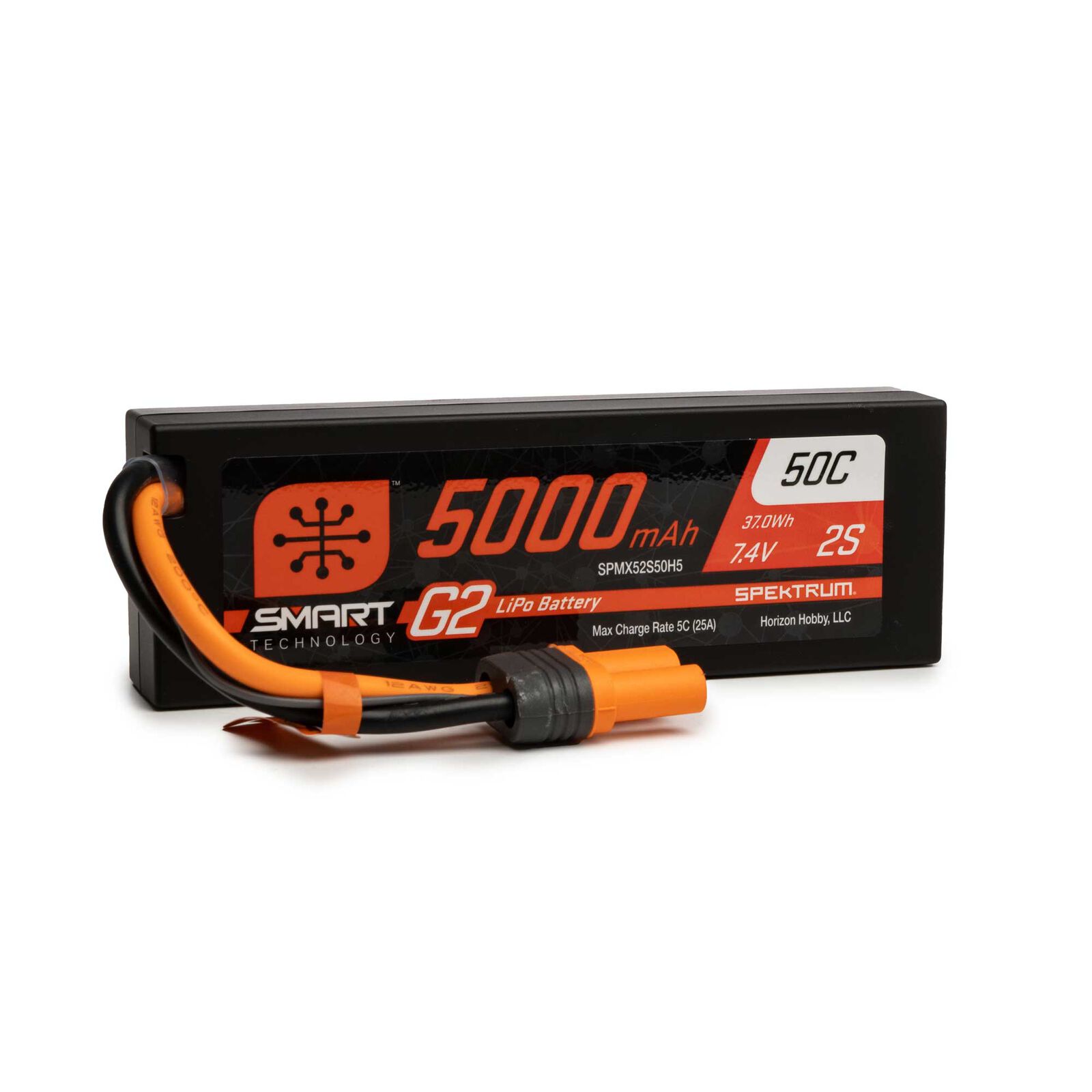 Spektrum 7 4v 5000mah 2s 50c Smart G2 Hardcase Lipo Battery Ic5 Horizon Hobby