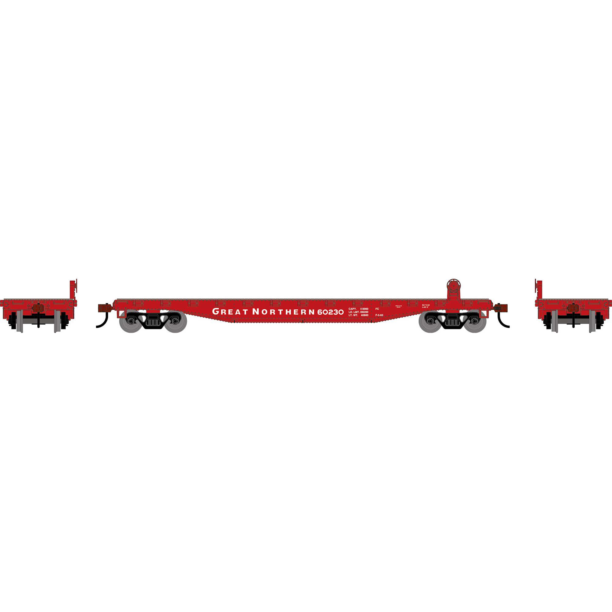 Roundhouse Roundhouse HO RND 50' Flat Car, GN #60230 | Horizon Hobby