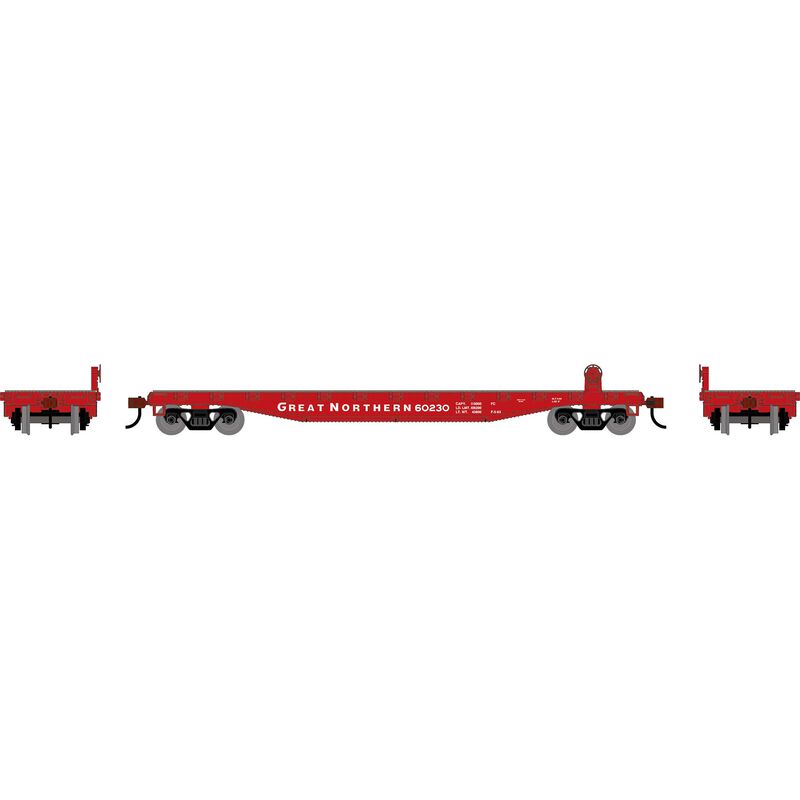 HO RND 50' Flat Car, GN #60230