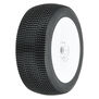 1/8 Convict S3 Front/Rear Buggy Tires Mounted 17mm White Wheels (2)