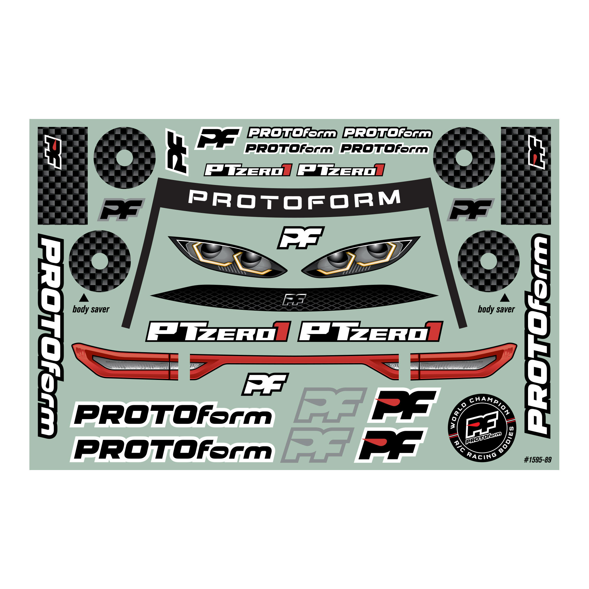 �˾���ũ PRM159525 [PROTOFORM] 1595-25 1/10 PTzero1 Light Weight (0.65mm) Clear Body for 190mm TC 4