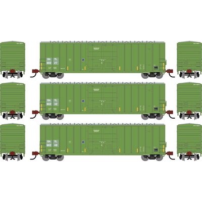 N ATH 50' FMC 5327 12' Plug Door Box Car, BAYL #90227/90232/90249 (3) N ATH 50' FMC 5327 12' Plug Door Box Car, BAYL #90227/90232/90249 (3)