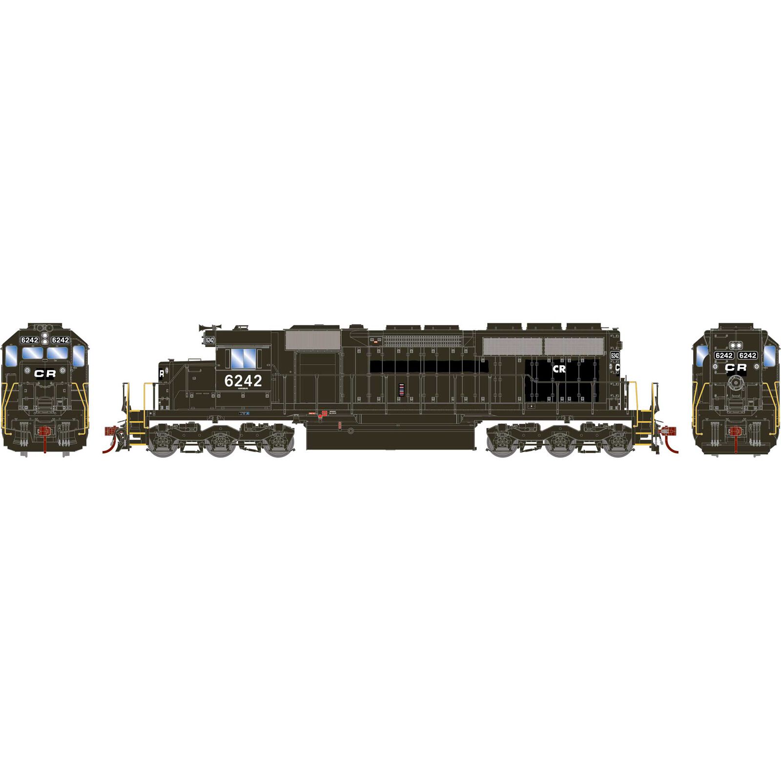 HO SD40 Locomotive, CR / PC Patched #6242