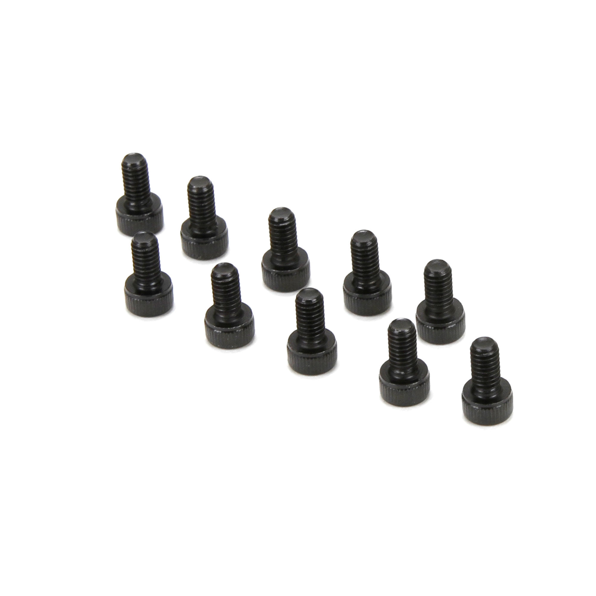 Team Losi Racing M4 Aluminum Serrated Nuts - Low Profile Black 4 Pack