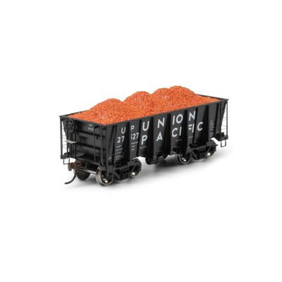 HO 26' PC&F Ore Car Tight-Bottom Low Side with Load, UP #27527 HO 26' PC&F Ore Car Tight-Bottom Low Side with Load, UP #27527