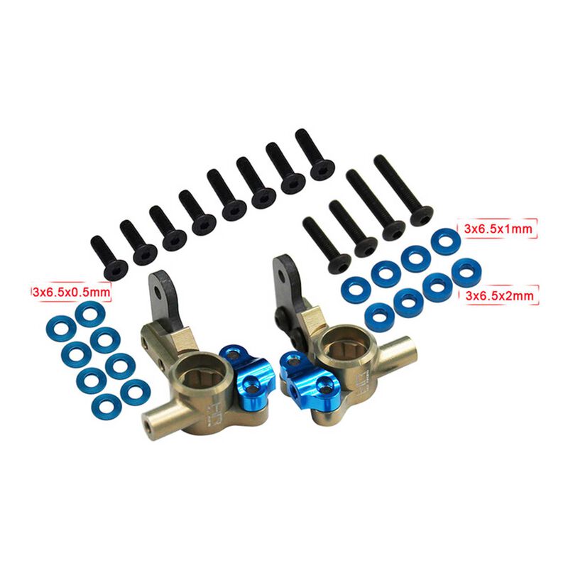 3mm Aluminum Adjustable KPI Steering Block Set, 1/10 Team Associated RC10B7/ RC10B7D