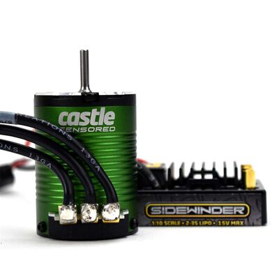 1/10 SV3 Sidewinder Waterproof ESC / 1406-4600Kv Brushless Motor Combo: 4mm Bullet 1/10 SV3 Sidewinder Waterproof ESC / 1406-4600Kv Brushless Motor Combo: 4mm Bullet