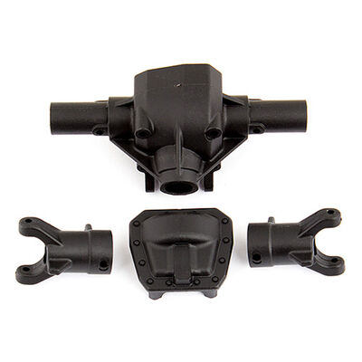 Front Axle Housing and Hubs, 1/12 Team Associated CR12 Front Axle Housing and Hubs, 1/12 Team Associated CR12