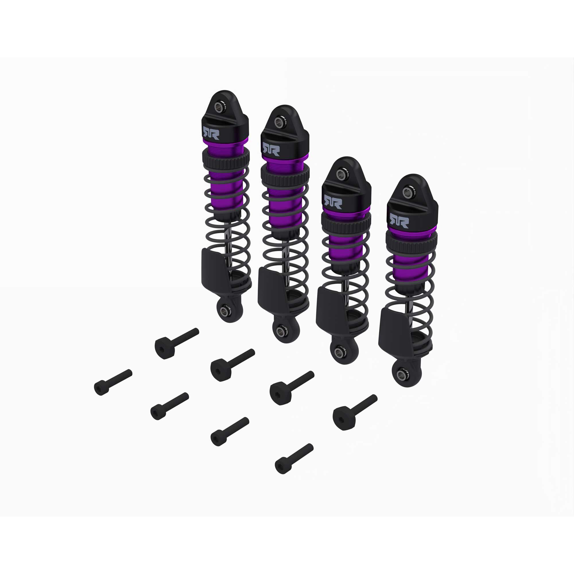 ara＊ ARRMA Shock Set, Front/Rear Assembled, 700 cSt Oil, Purple (4Pcs