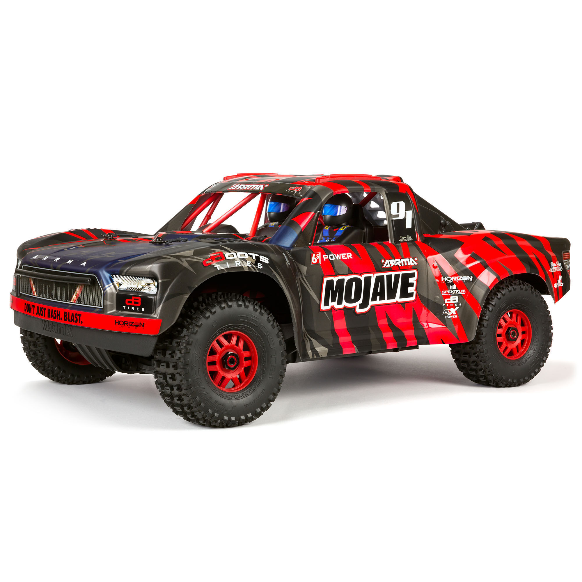 ARRMA Arrma ARA7604V2 Mojave 6S 4WD Blx 1/7 Desert Camion Rtr Set 4 Rigida Lipo Rosso 