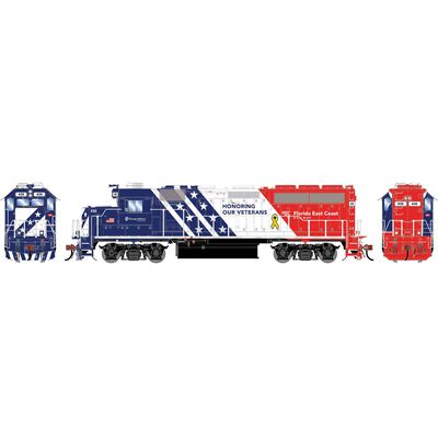 HO GP40-2 Locomotive with DCC & Sound, FEC 'Honoring Our Veterans' #430 HO GP40-2 Locomotive with DCC & Sound, FEC 'Honoring Our Veterans' #430
