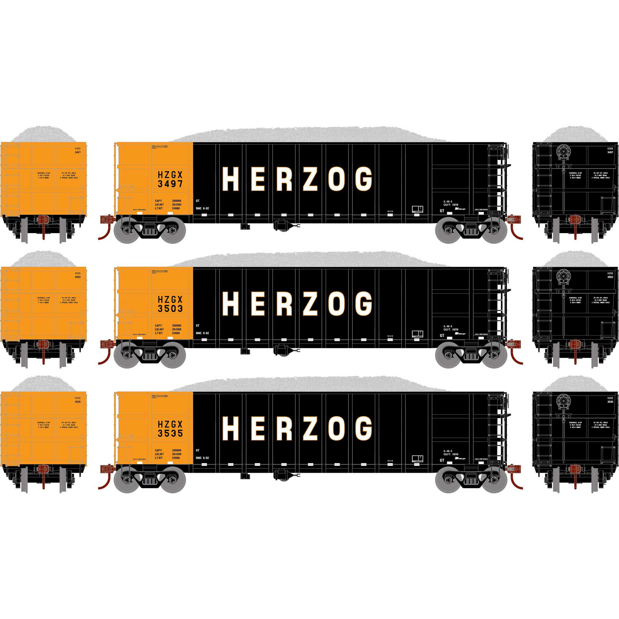 Athearn Athearn HO Thrall High Side Gondola with Load, HZGX #1 (3