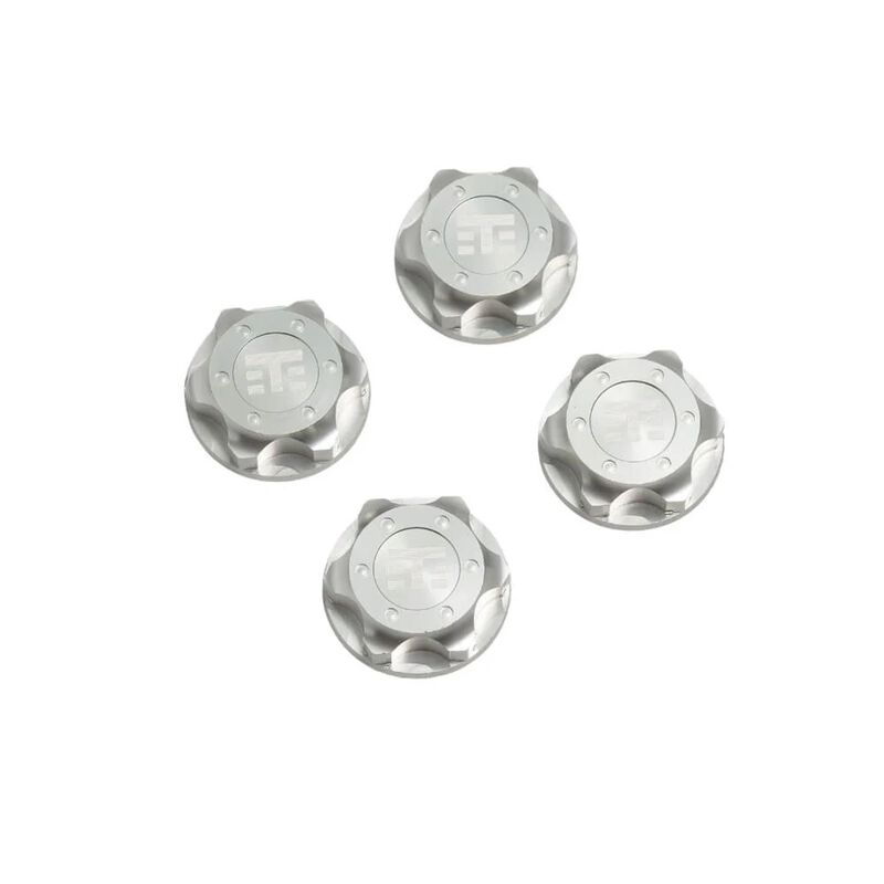 TEKNO RC LLC Aluminum 17mm Wheel Nuts, Silver (4)