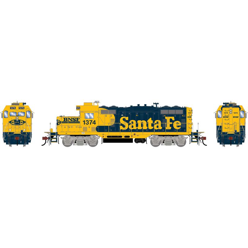 Athearn Genesis HO GEN GP7u Locomotive, BNSF 'Patched ATSF' #1374