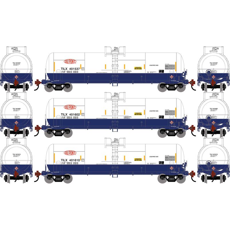 HO ATH RTC 20,900 Gallon Tank Car, TILX #401537/401602/401610 (3)