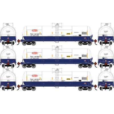 HO ATH RTC 20,900 Gallon Tank Car, TILX #401537/401602/401610 (3) HO ATH RTC 20,900 Gallon Tank Car, TILX #401537/401602/401610 (3)