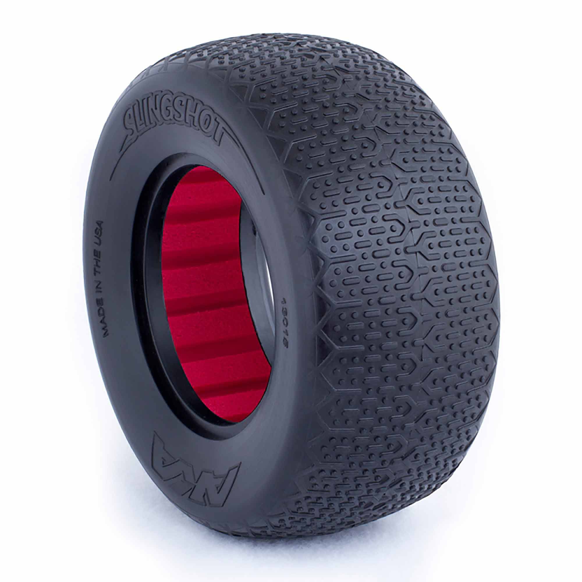 AKA PRODUCTS, INC. 1/10 Typo SC Wide Clay Front/Rear Tire with Red