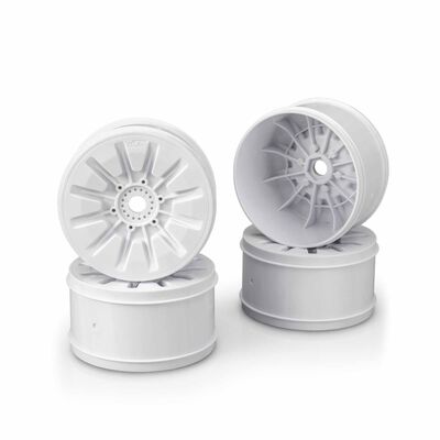 1/8 Pioneer 4.0" Truck Wheel, White (4) 1/8 Pioneer 4.0" Truck Wheel, White (4)