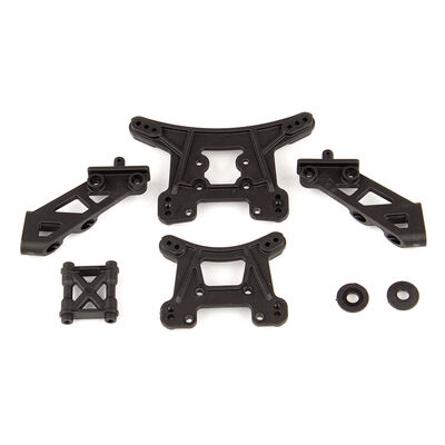 Front & Rear Shock Towers & Wing Mounts, 1/14 Team Associated Reflex 14 Front & Rear Shock Towers & Wing Mounts, 1/14 Team Associated Reflex 14
