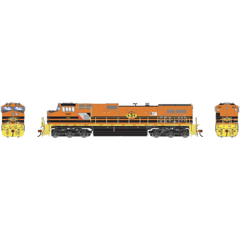 HO GE Dash 9-44CW Locomotive with DCC & Sound ARZC with Heralds & OLS Logo #4401