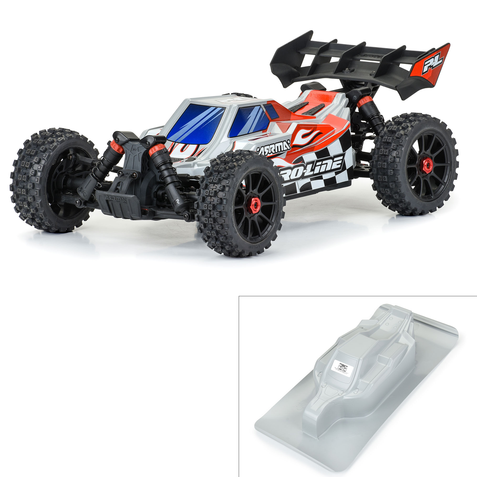 Pro-Line Racing 1/8 Axis Tough-Color Gray Body: Typhon 223S